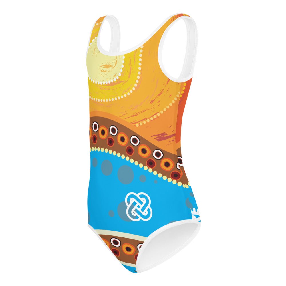 Adinkra Sunset Kids Swimsuit - Amerukhan Basics Clothing - Swimsuit