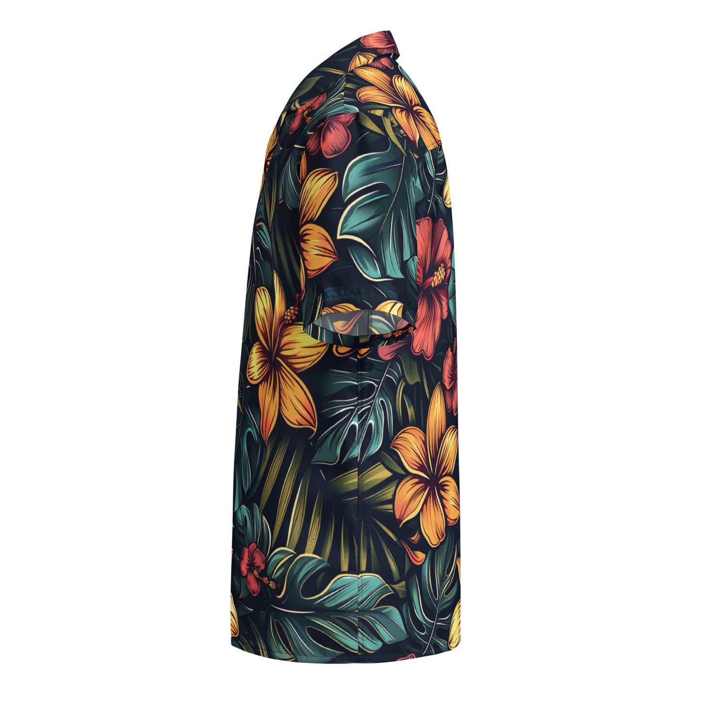 Amazon Love floral print unisex camp collar Hawaiian-style shirt by Amerukhan Basics