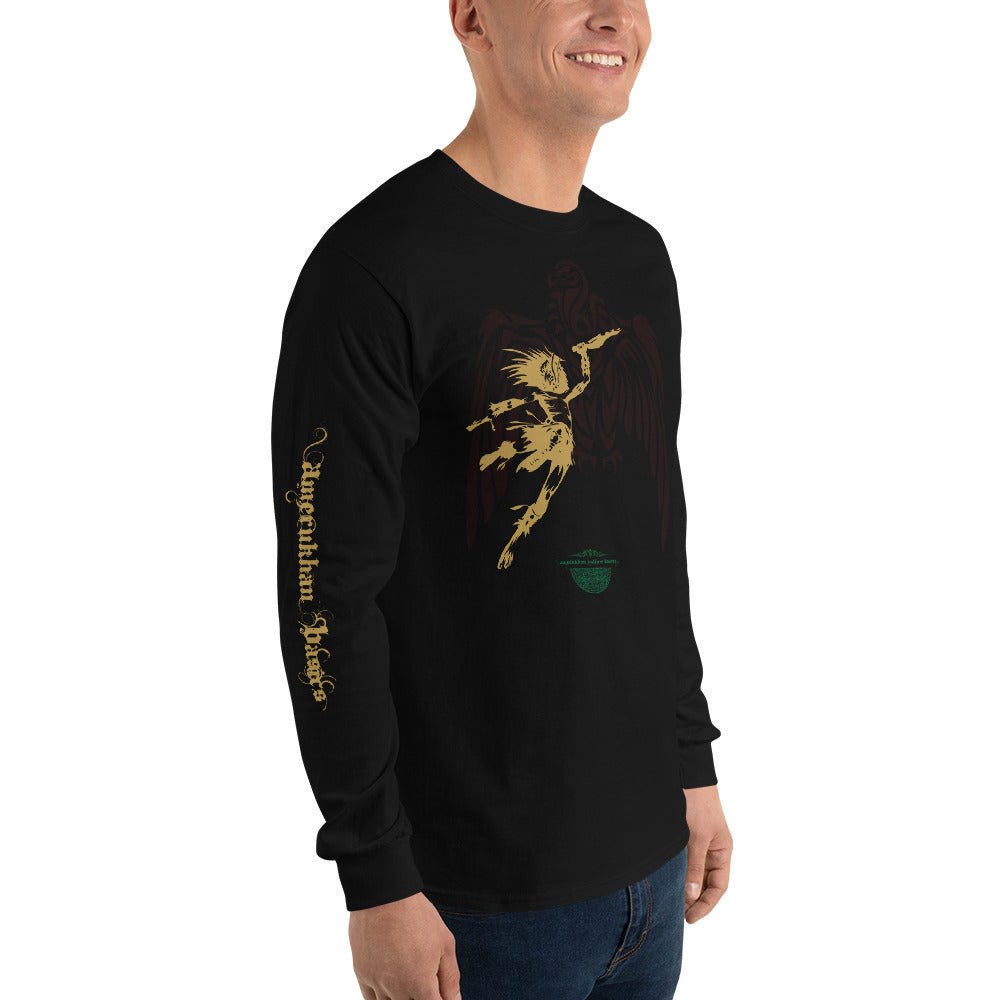 Amerukhan Vulture Hunter Men’s Long Sleeve Shirt - Amerukhan Basics Clothing -