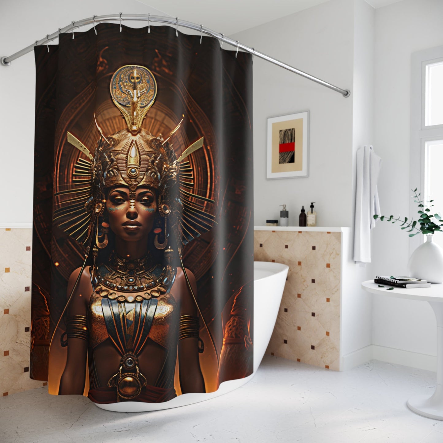 Ancient Egyptian Shower Curtain - Amerukhan Basics Clothing - Home Decor
