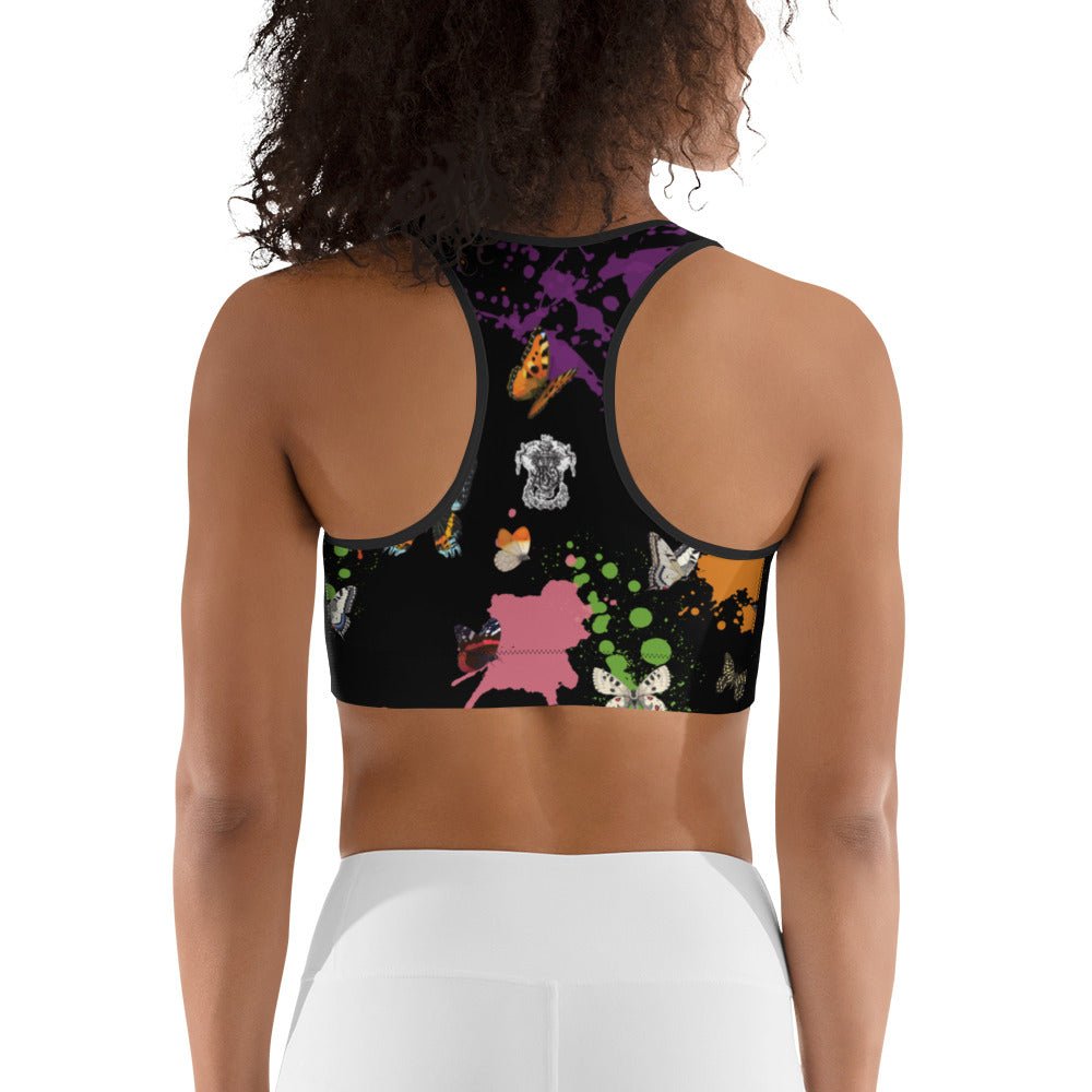 Black Butterfly Sports bra - Amerukhan Basics Clothing - Bikini