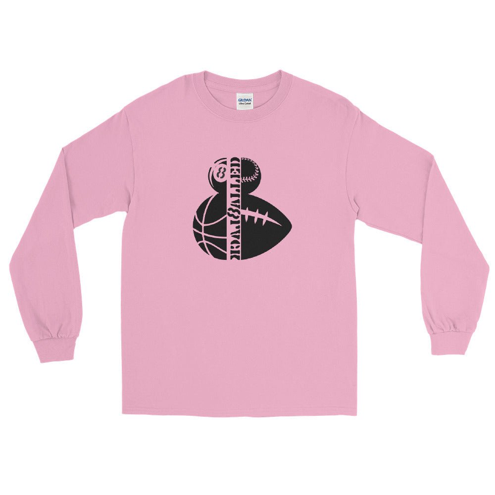 BlackBalled Ball Emblems Men’s Long Sleeve Shirt - Amerukhan Basics Clothing - T-Shirts