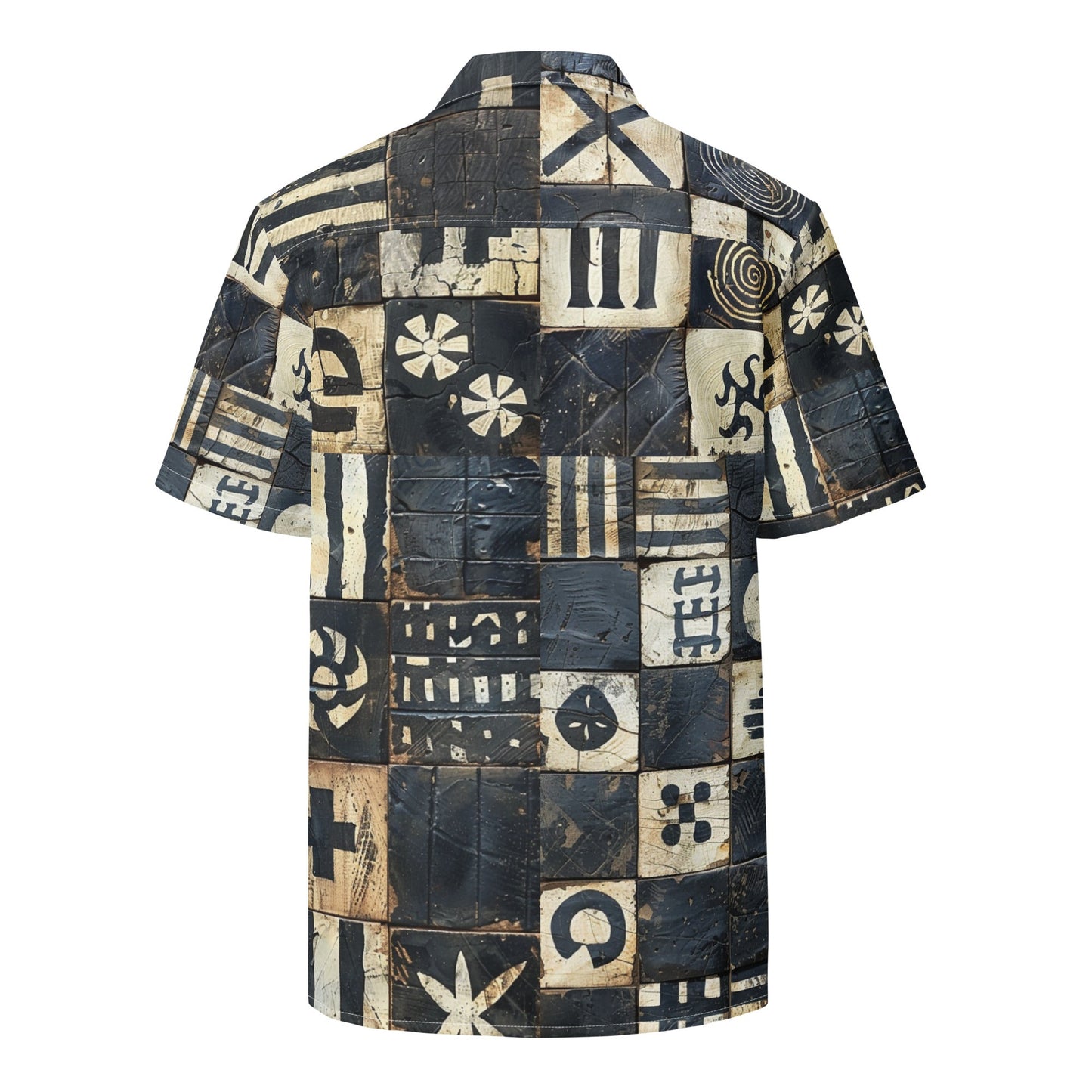 Block print Camp Shirt - Amerukhan Basics Clothing -