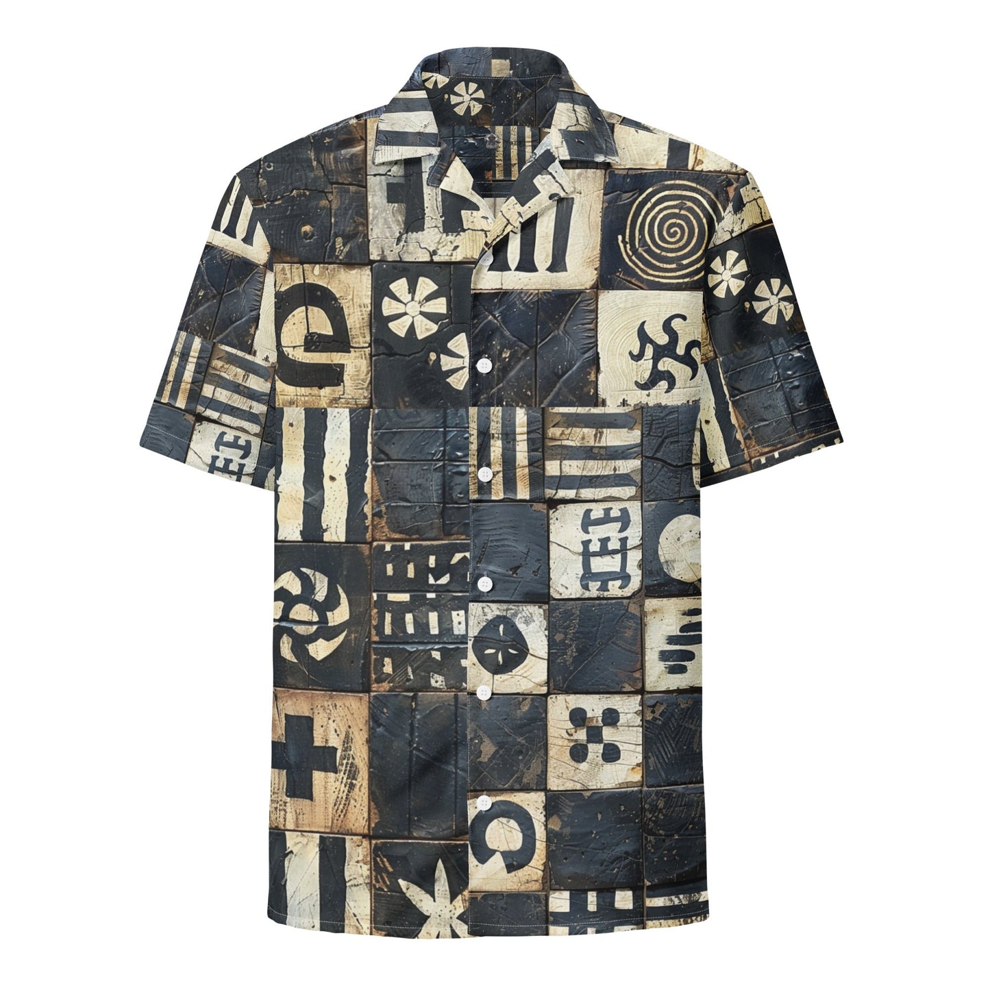 Block print Camp Shirt - Amerukhan Basics Clothing -