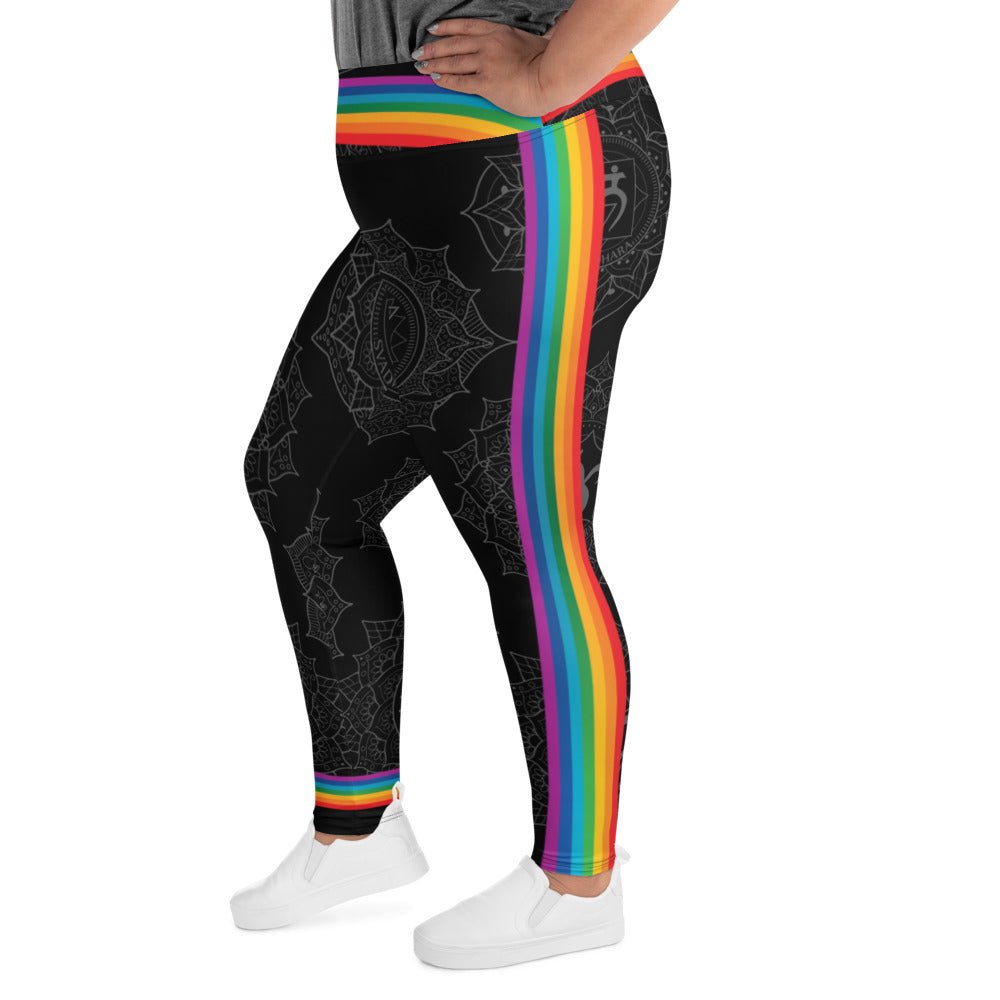 Chakra Horizon Plus Size Leggings - Amerukhan Basics Clothing -