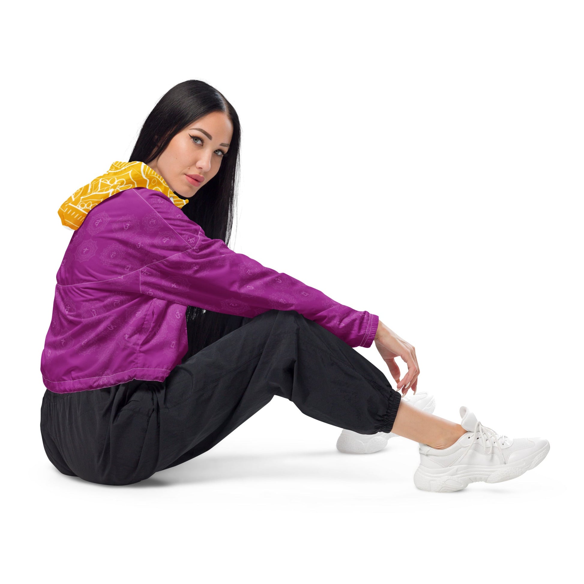 Chakra Khan Manipura - Sahasrara cropped windbreaker - Amerukhan Basics Clothing - Jacket