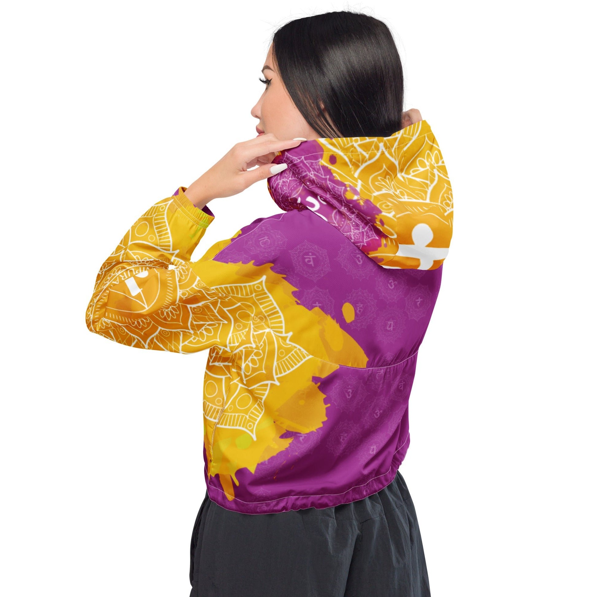 Chakra Khan Manipura - Sahasrara cropped windbreaker - Amerukhan Basics Clothing - Jacket