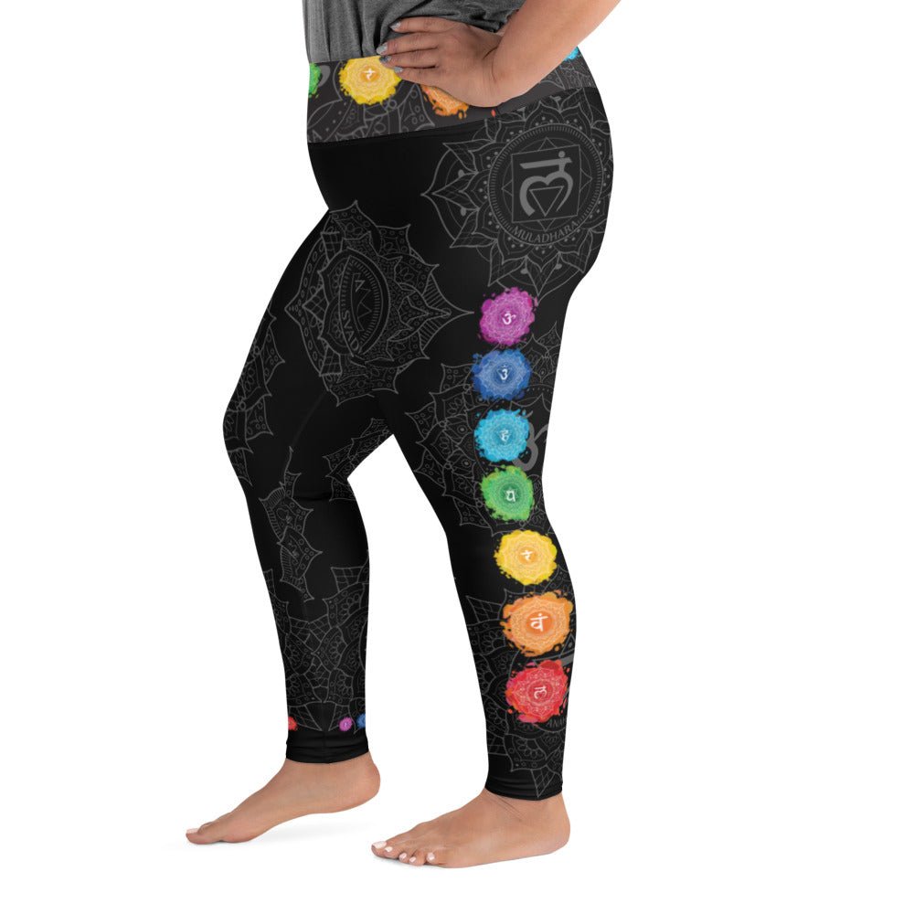 Chakra Yoga Plus Size Leggings - Amerukhan Basics Clothing -
