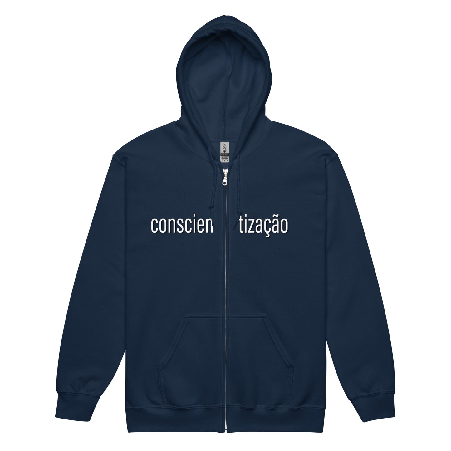 conscientização - critical consciousness zip hoodie - Amerukhan Basics Clothing -