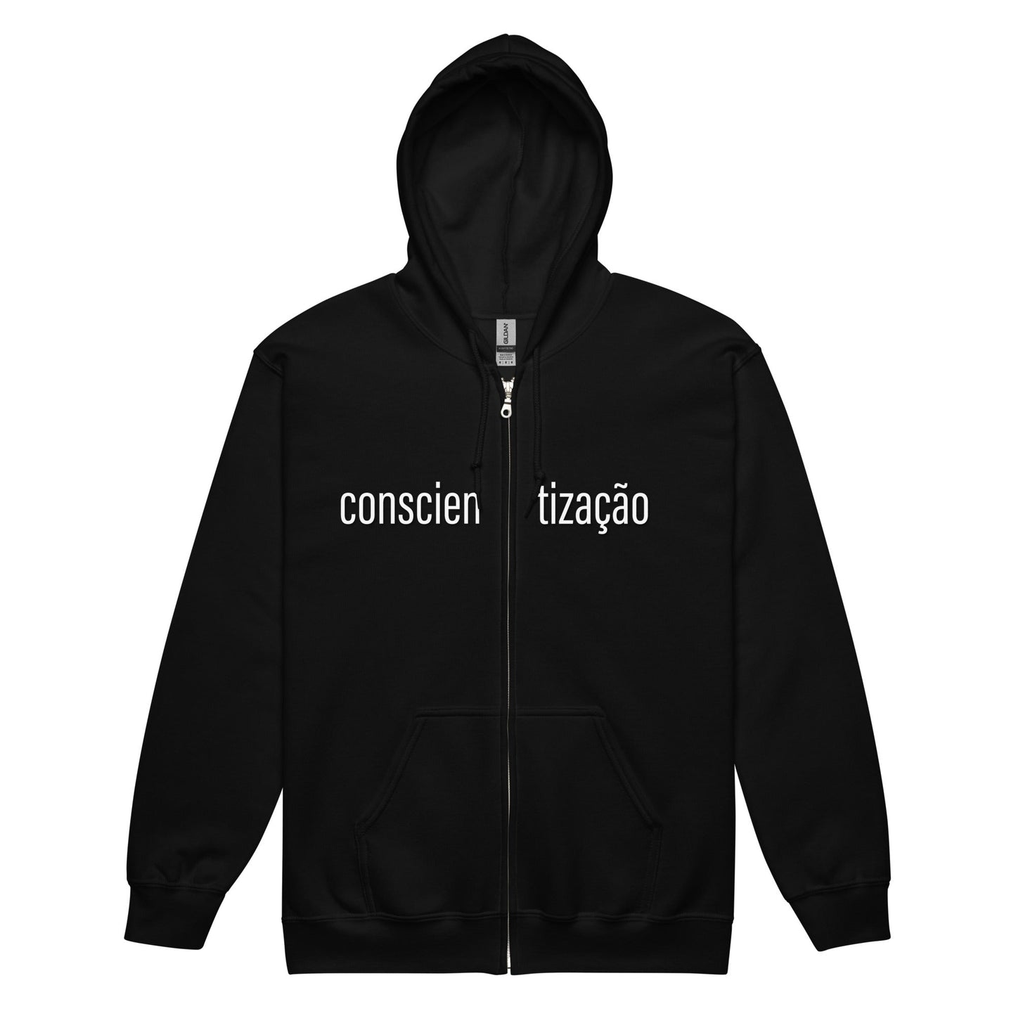 conscientização - critical consciousness zip hoodie - Amerukhan Basics Clothing -