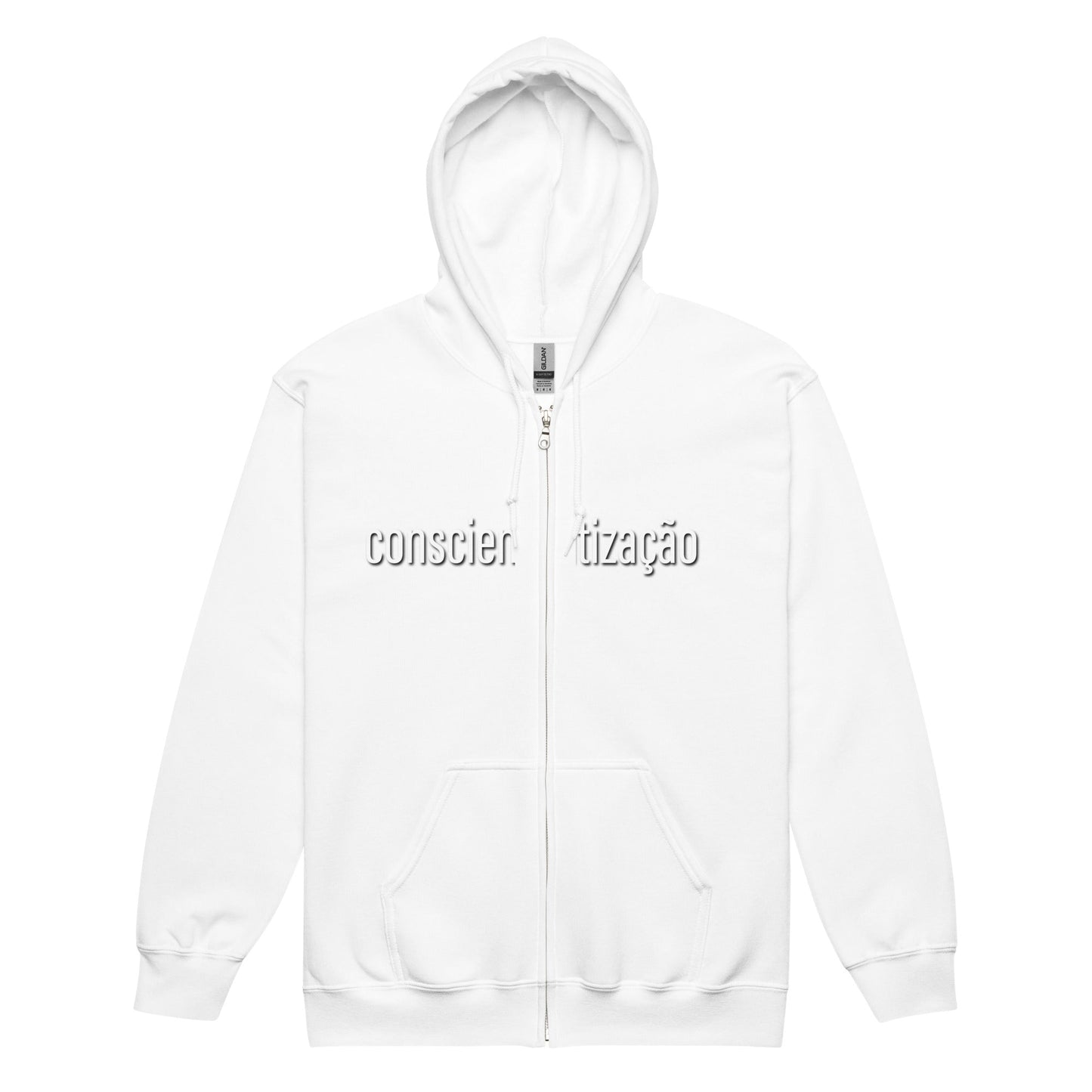 conscientização - critical consciousness zip hoodie - Amerukhan Basics Clothing -