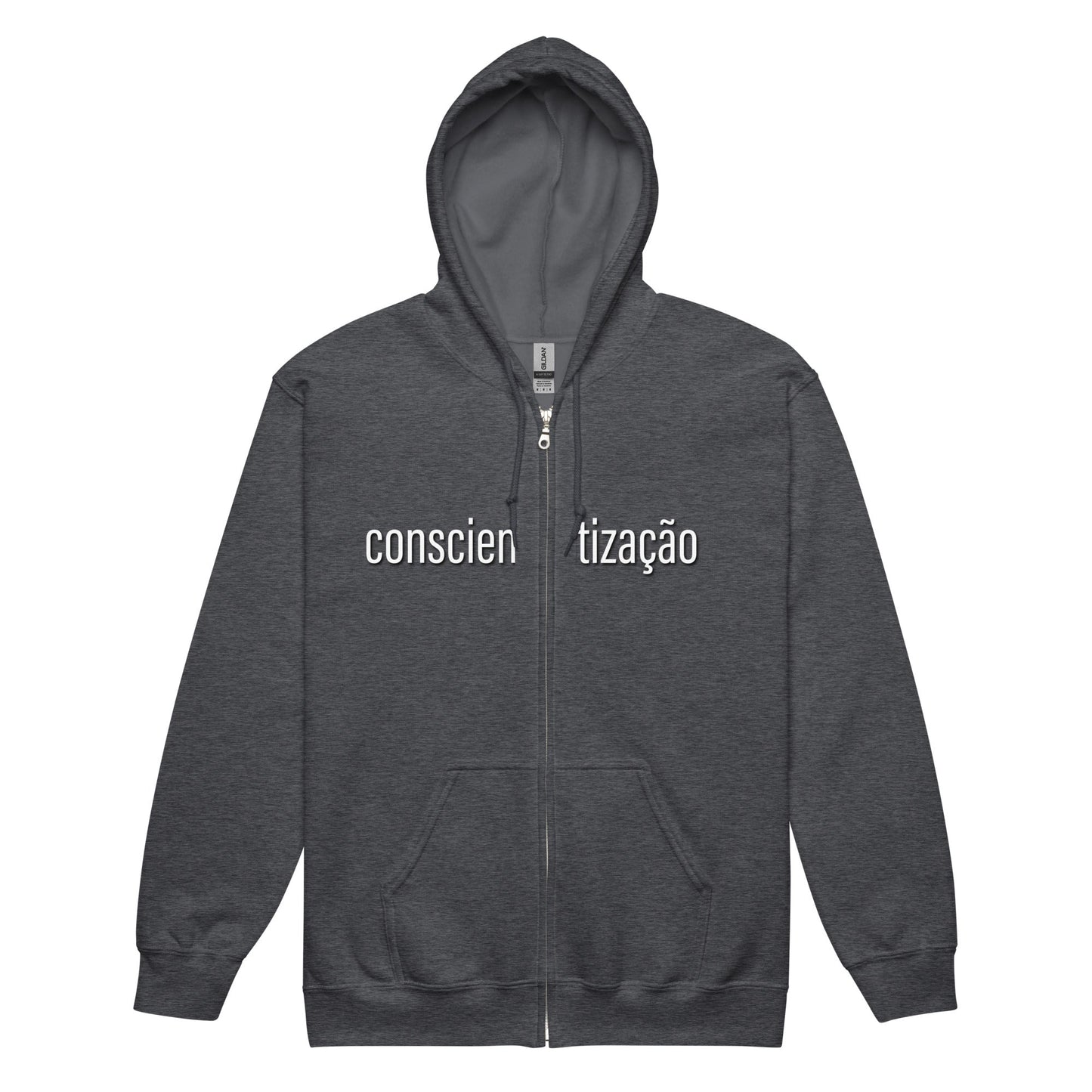 conscientização - critical consciousness zip hoodie - Amerukhan Basics Clothing -