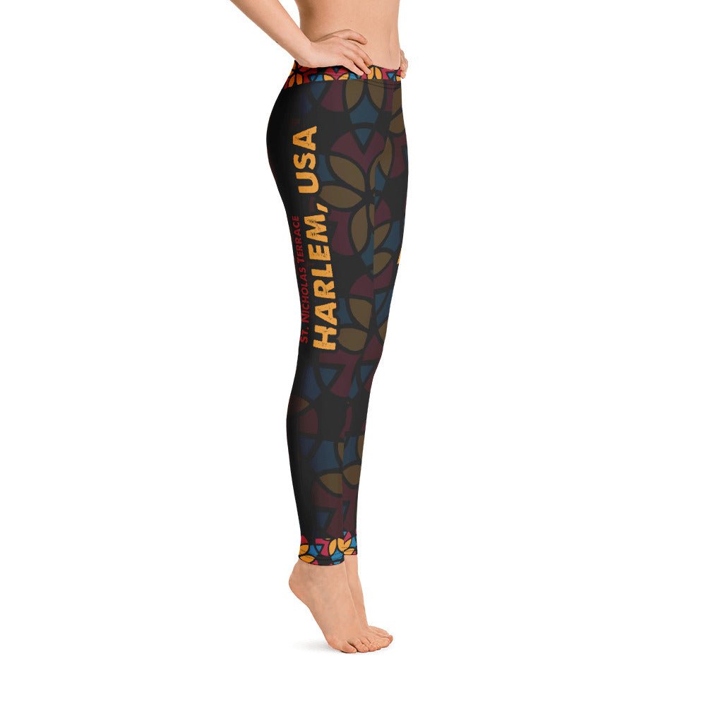 Da Hill 128 street All - Over Print Harlem USA Leggings - Amerukhan Basics Clothing - Leggings