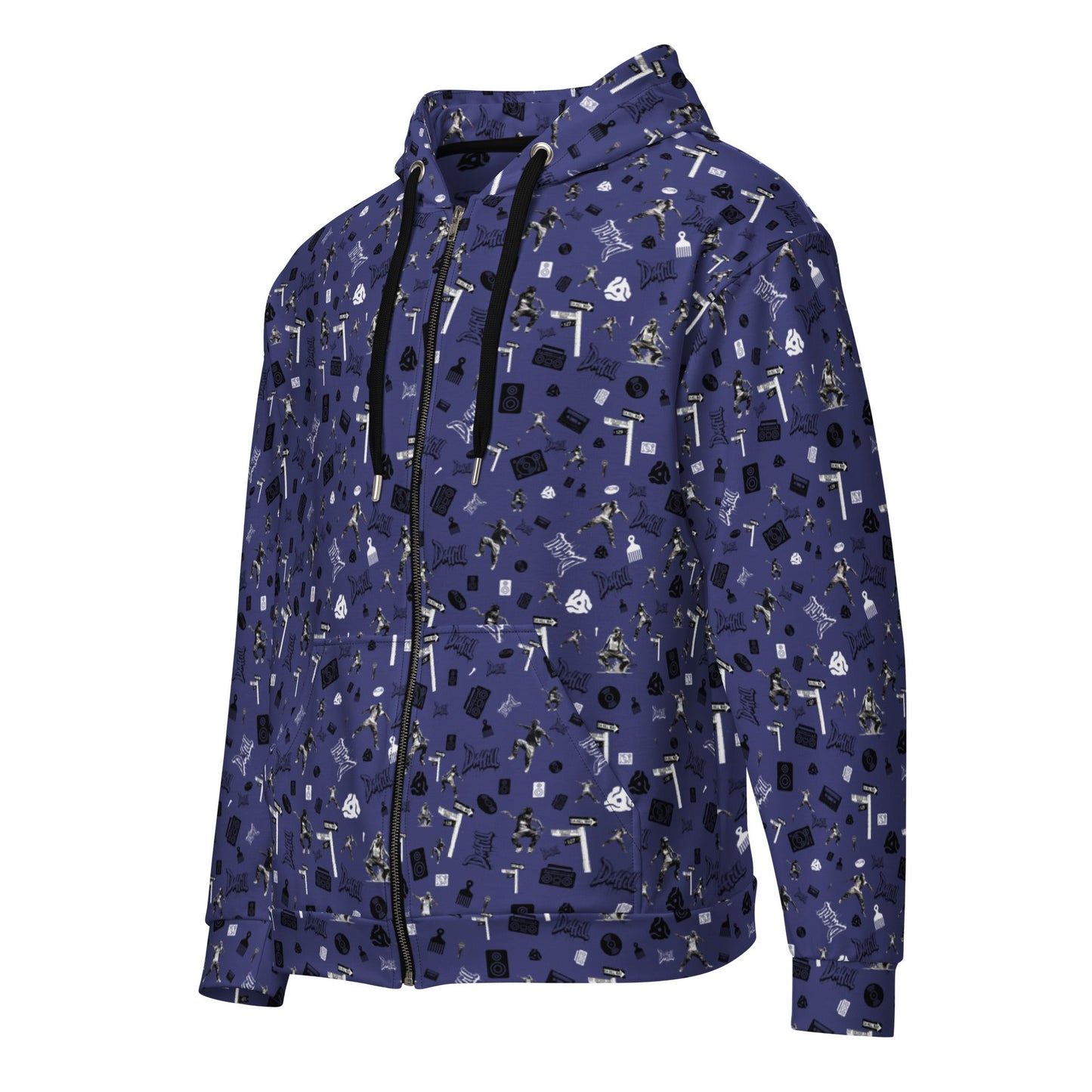Da Hill '24 Blue Zip Hoodie - Amerukhan Basics Clothing -
