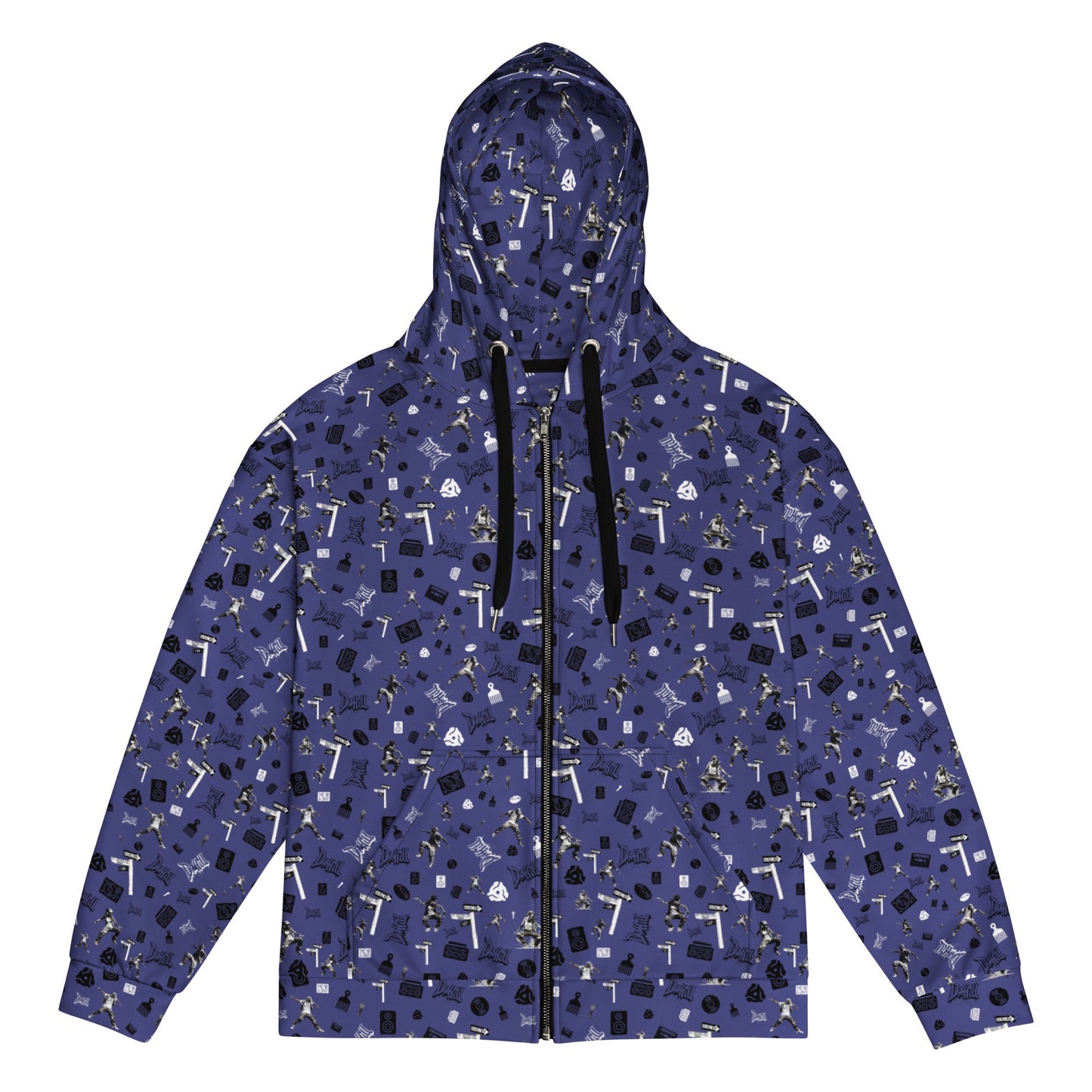 Da Hill '24 Blue Zip Hoodie - Amerukhan Basics Clothing -