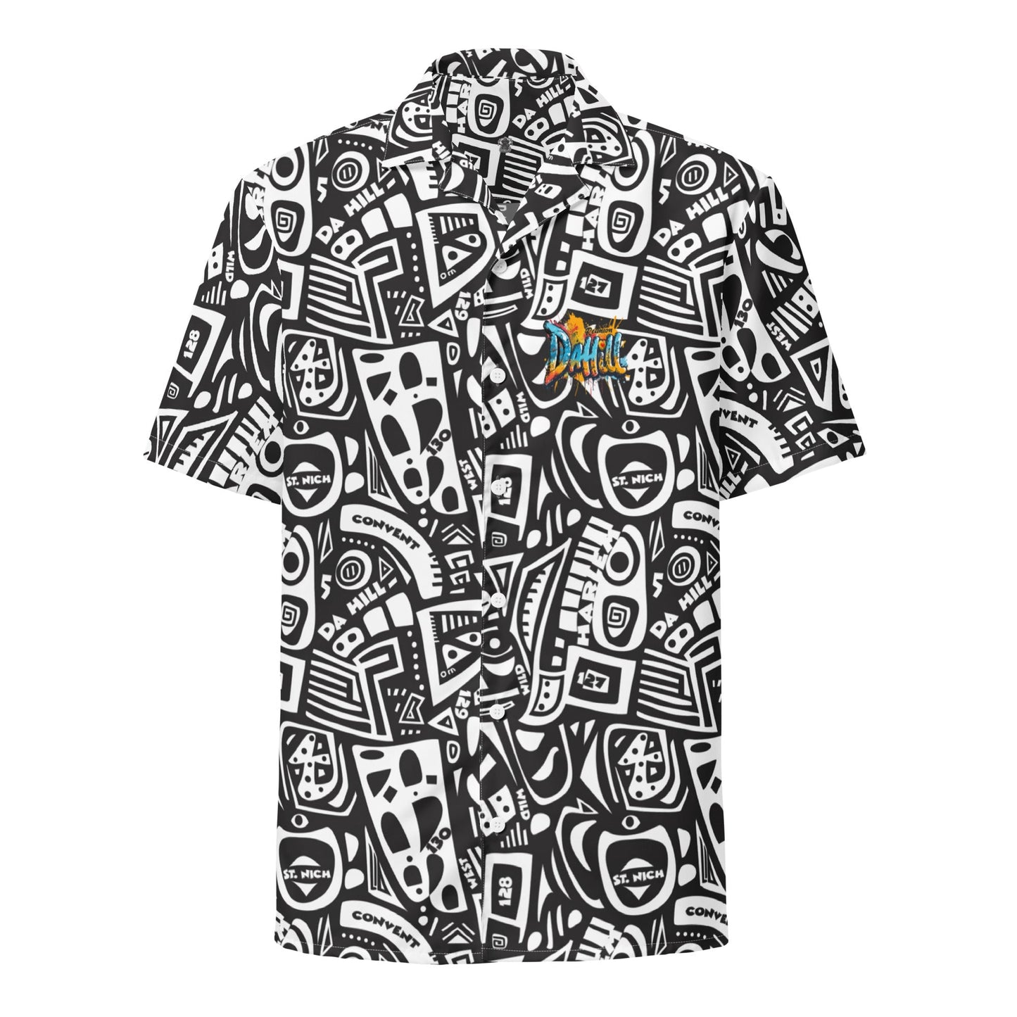 Da Hill Black Camp Shirt - Amerukhan Basics Clothing -