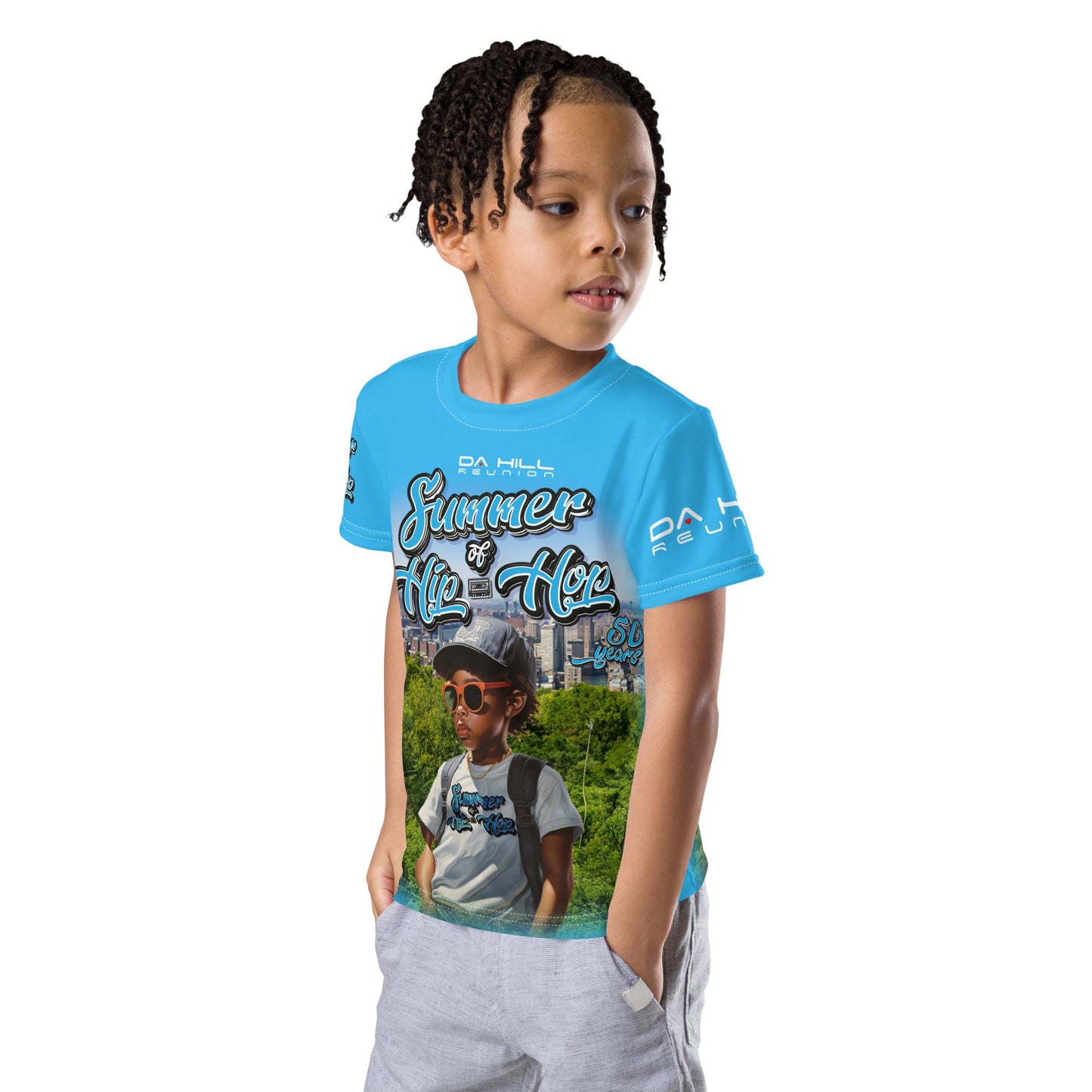 Da Hill - Summer of Hip Hop All - Over Kids Tee - Amerukhan Basics Clothing - T-Shirts