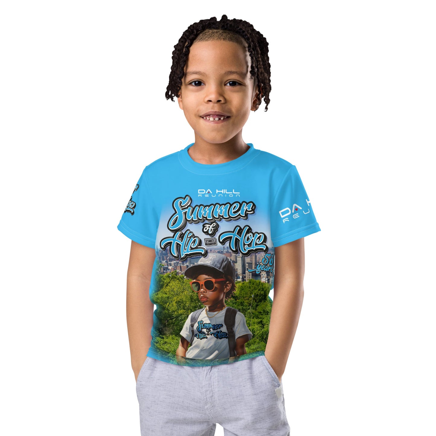 Da Hill - Summer of Hip Hop All - Over Kids Tee - Amerukhan Basics Clothing - T-Shirts