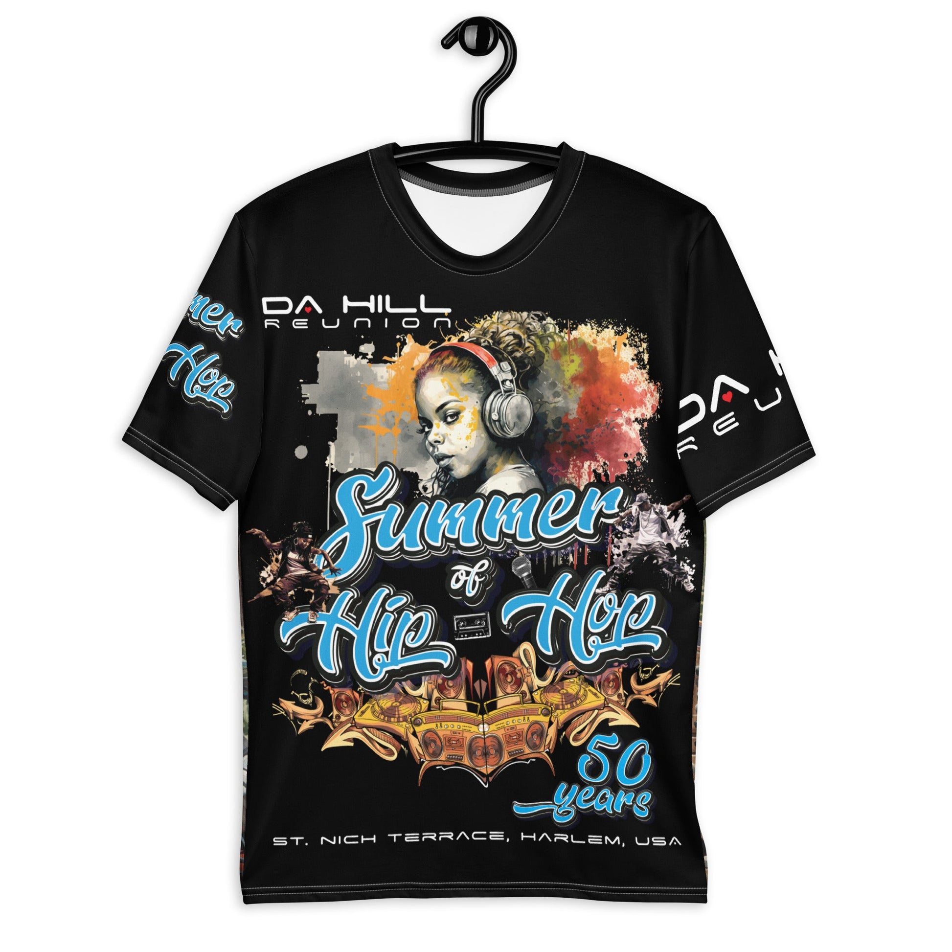 Da Hill - Summer of Hip Hop Overall Tee - Black - Amerukhan Basics Clothing -