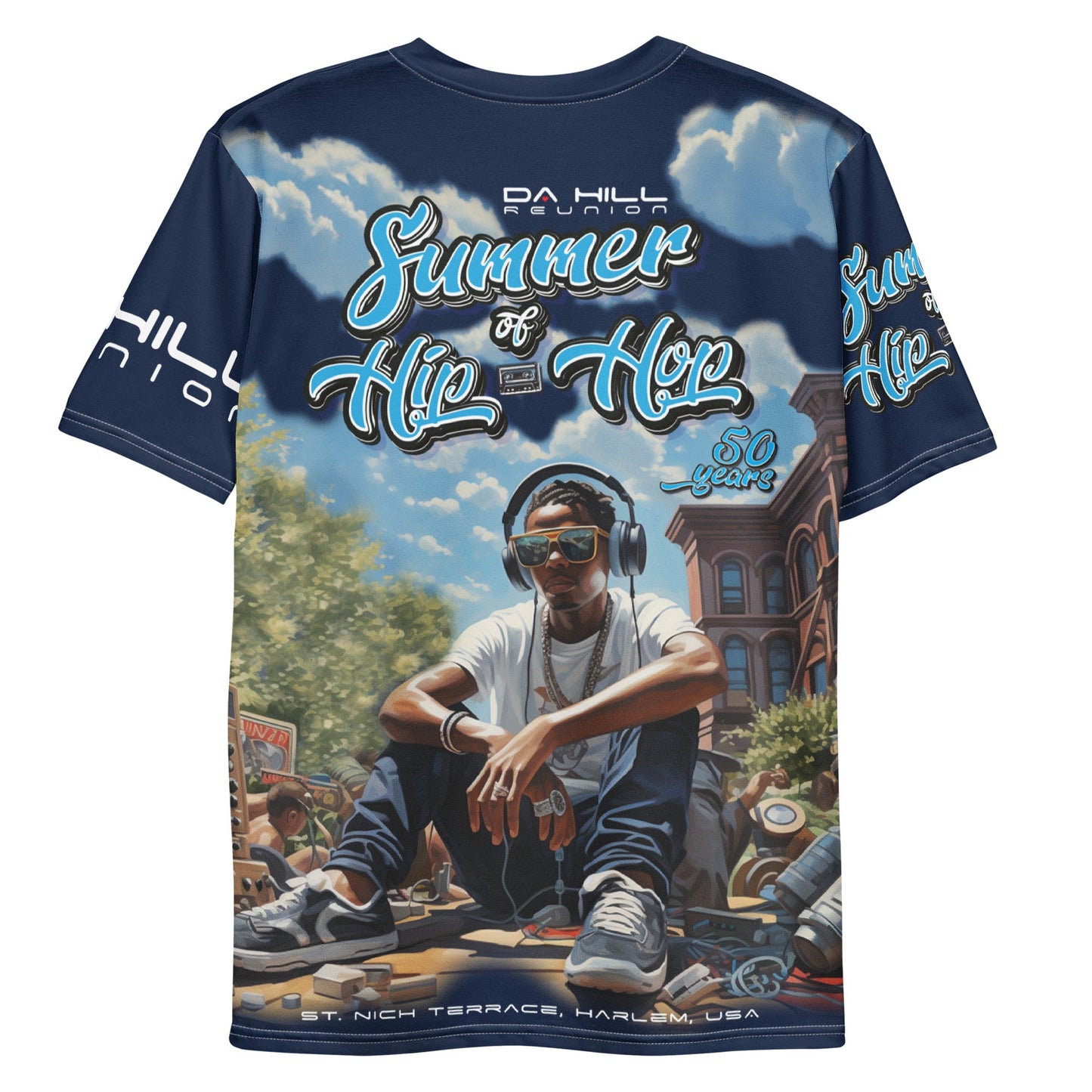 Da Hill - Summer of Hip Hop Overall Tee - Navy - Amerukhan Basics Clothing -