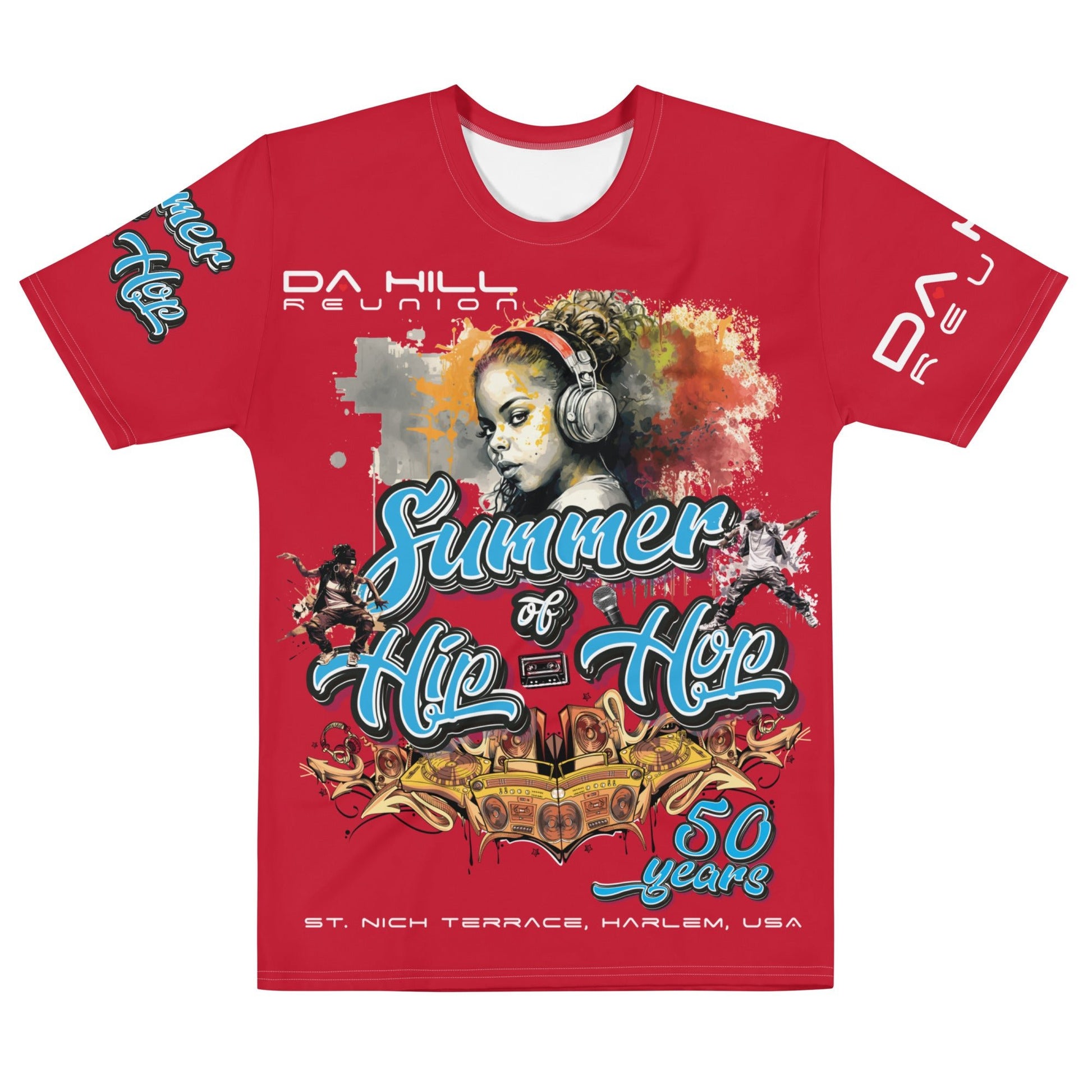 Da Hill - Summer of Hip Hop Overall Tee - Red - Amerukhan Basics Clothing -