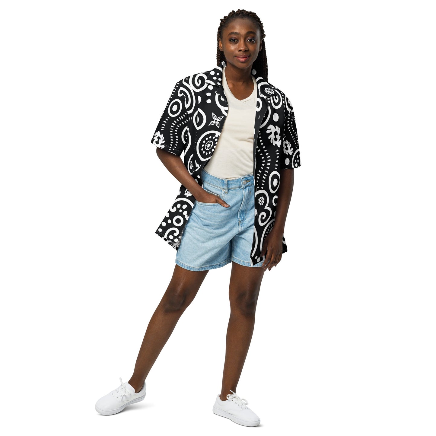 Funky Adinkra Camp Shirt - Amerukhan Basics Clothing - Camp Shirt
