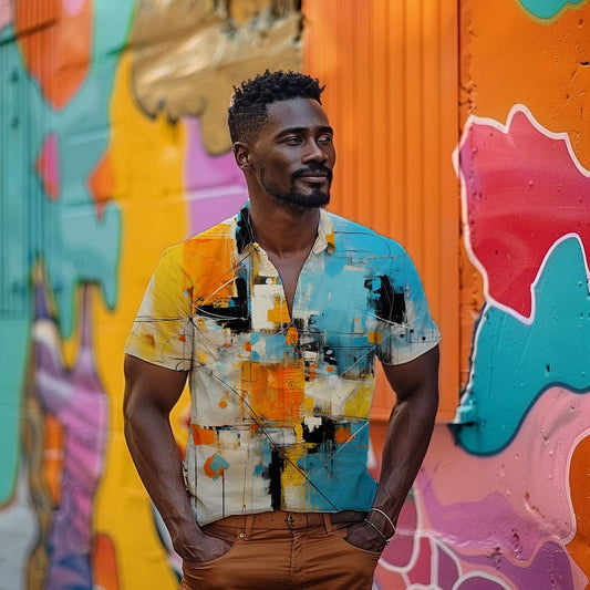 Harlem Sun Camp Shirt - Amerukhan Basics Clothing -