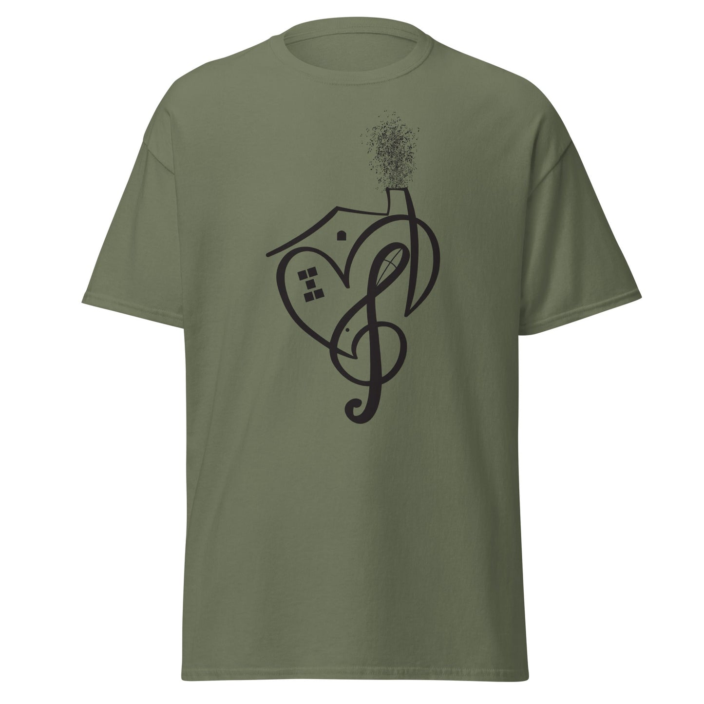 I Love House Music (Black) - Amerukhan Basics Clothing -