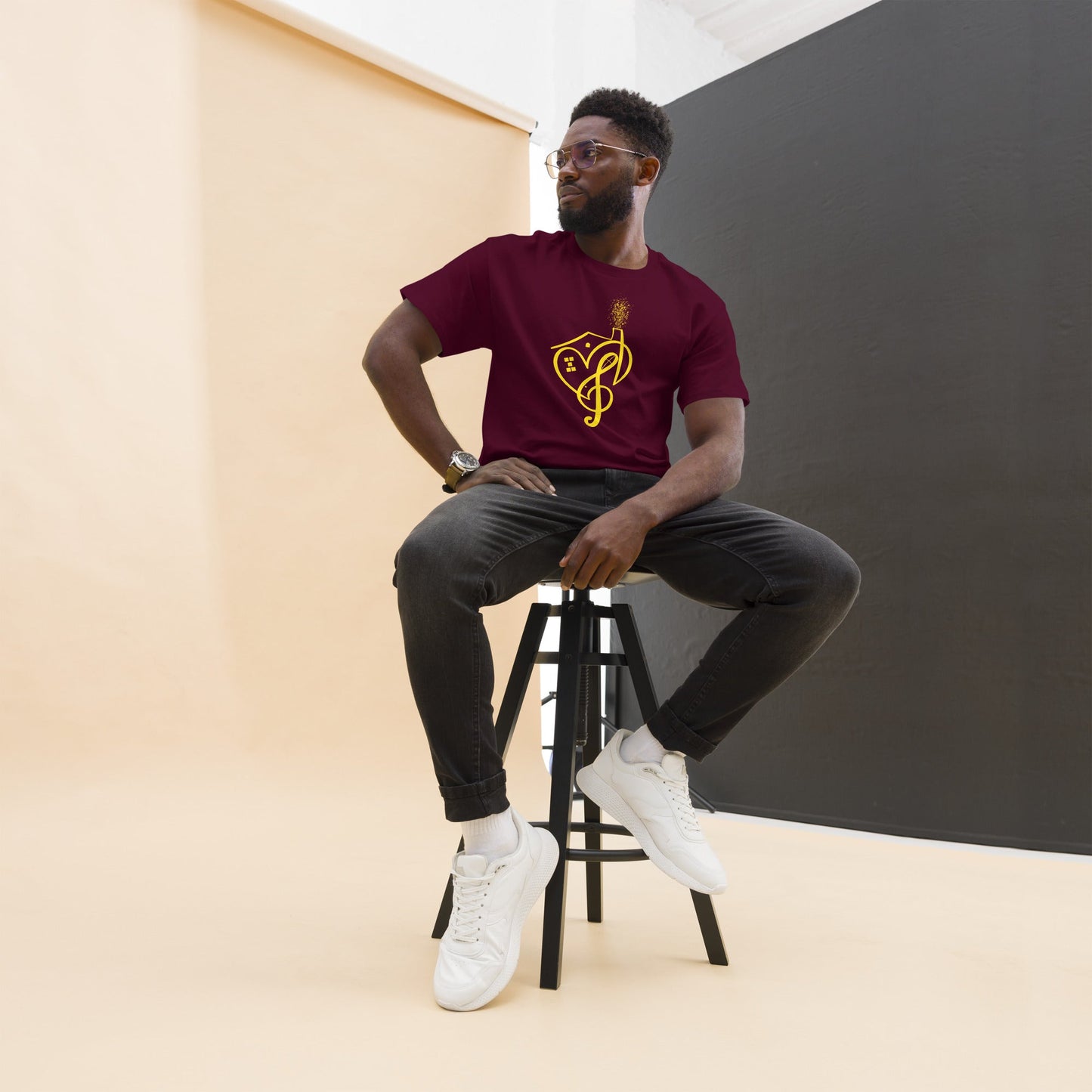 I Love House Music (Yellow) - Amerukhan Basics Clothing -