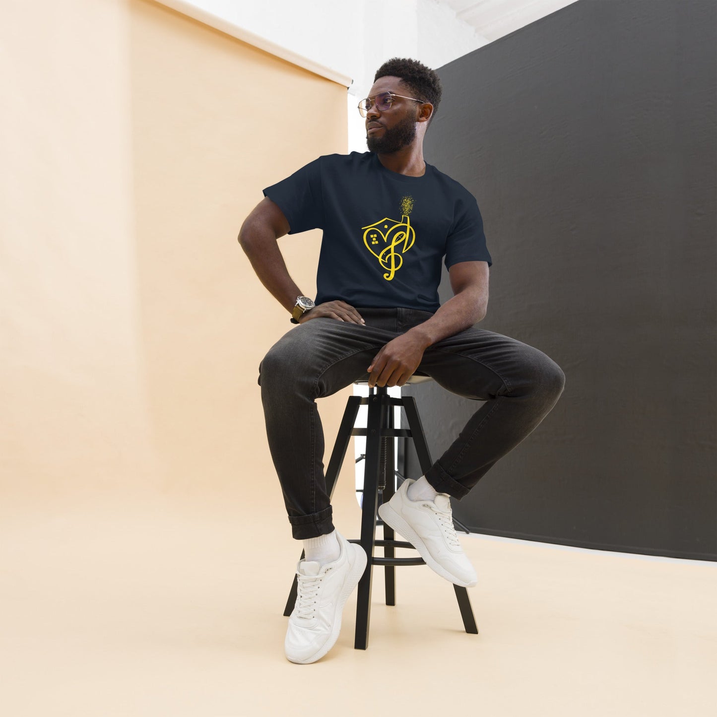 I Love House Music (Yellow) - Amerukhan Basics Clothing -