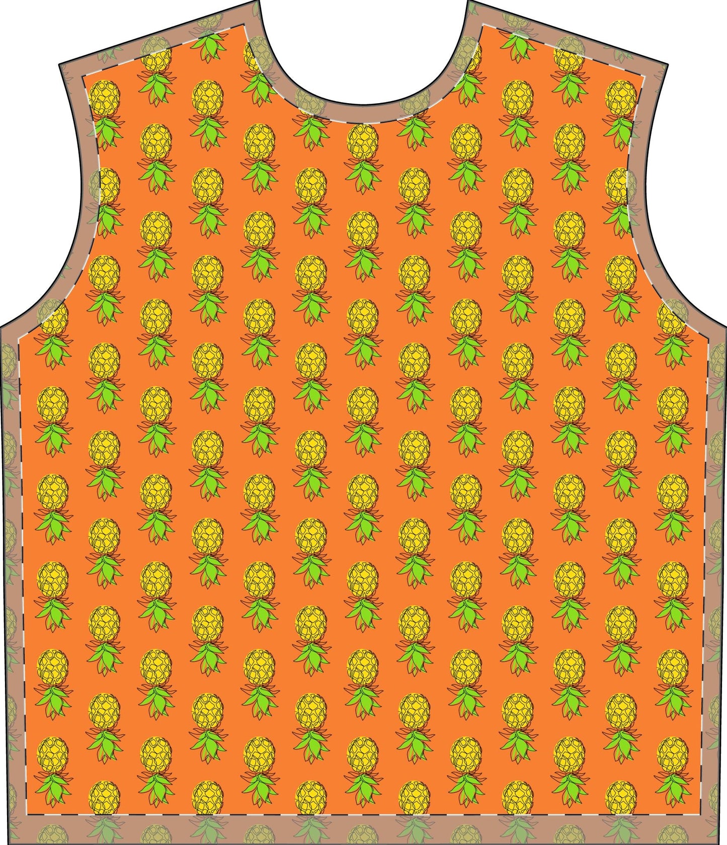 Pineapple Print Pajama Set - Amerukhan Basics Clothing - All Over Prints