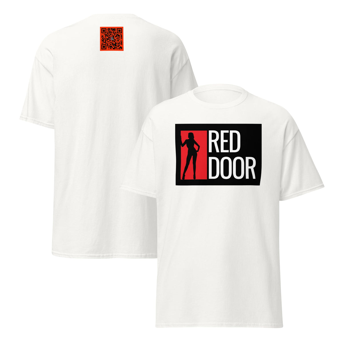 Red Door tee white - Amerukhan Basics Clothing - T-Shirts