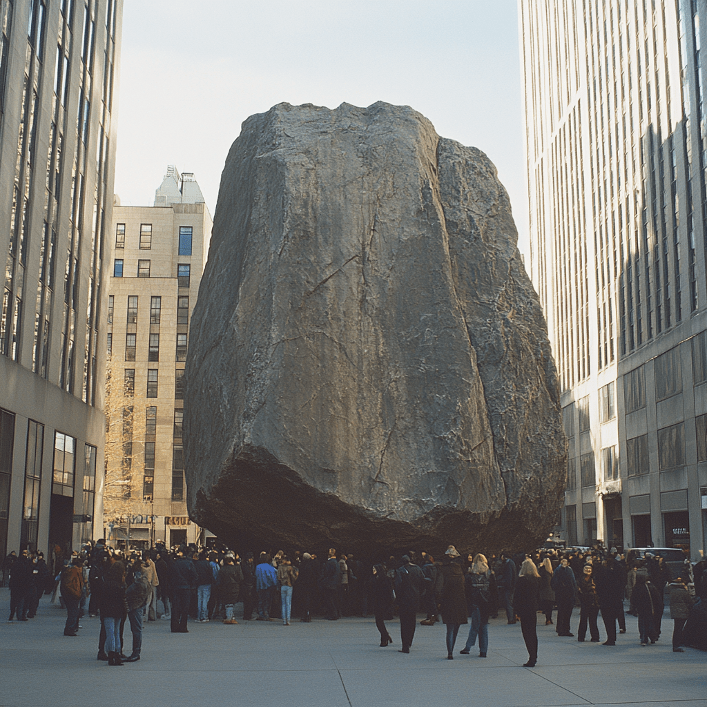 The Rock That Fell on the World - Amerukhan Basics Clothing