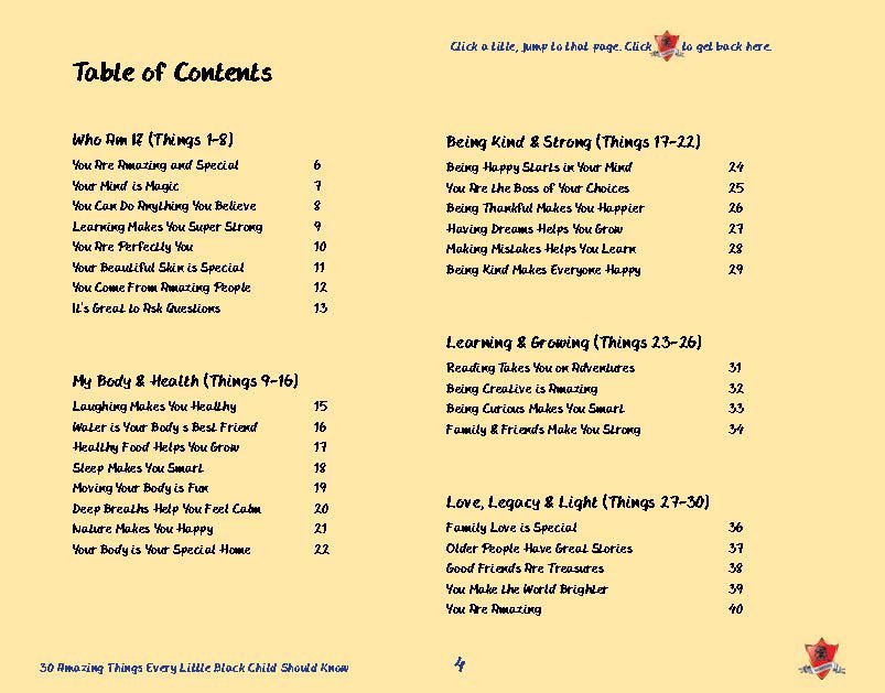 30 Amazing Things Every Little Black Child Should Know - Amerukhan Basics Clothing - E - Book