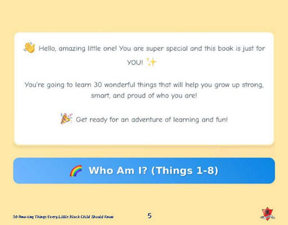 30 Amazing Things Every Little Black Child Should Know - Amerukhan Basics Clothing - E - Book