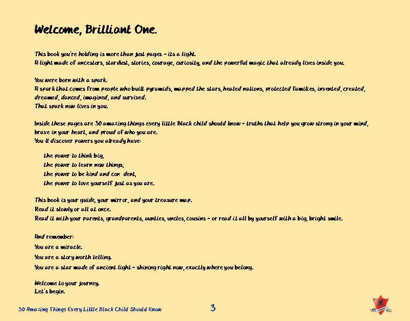 30 Amazing Things Every Little Black Child Should Know - Amerukhan Basics Clothing - E - Book