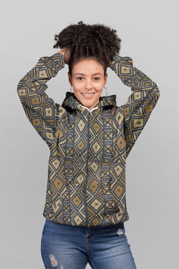 Adinkra Cloth Hoodie - Amerukhan Basics Clothing - Hoodies