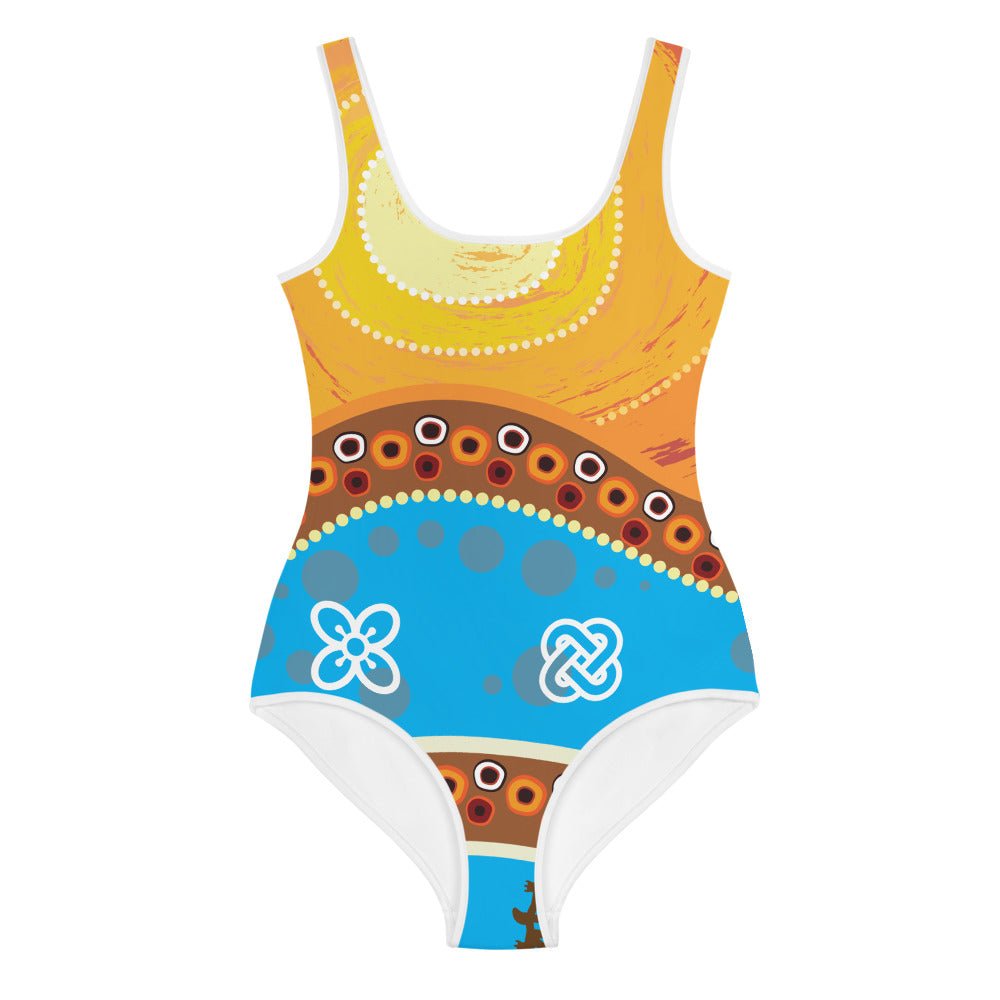 Adinkra Sunset Youth Swimsuit - Amerukhan Basics Clothing - Swimsuit