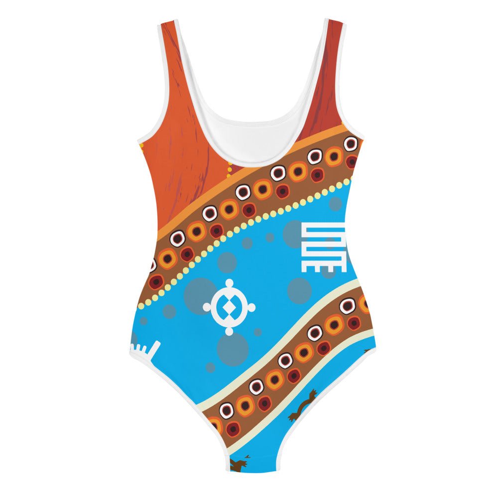 Adinkra Sunset Youth Swimsuit - Amerukhan Basics Clothing - Swimsuit