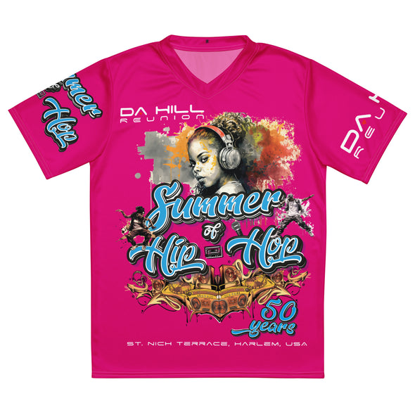Da Hill - Summer of Hip Hop All-Over Tee - Hot Pink (2X+)