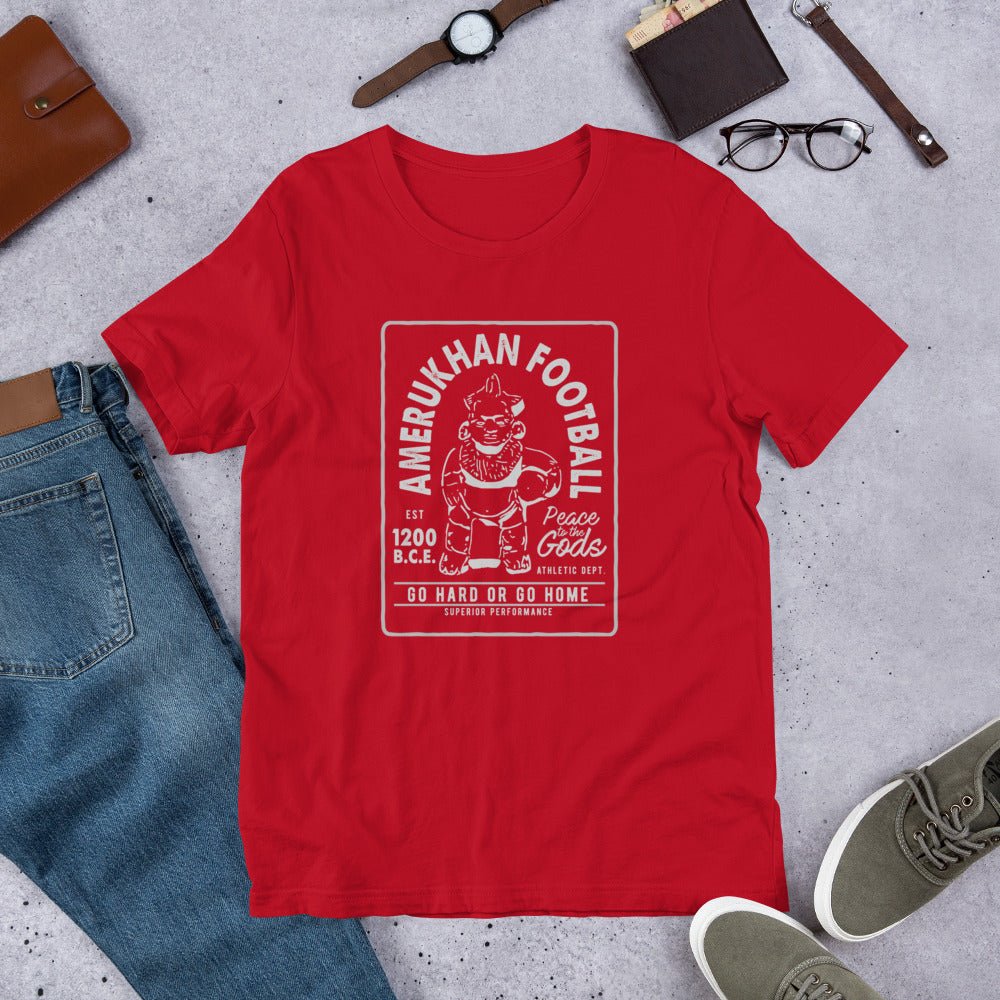 Amerukhan Football (Peace to the Gods) Short - Sleeve Unisex T-Shirt - Amerukhan Basics Clothing - T-Shirts