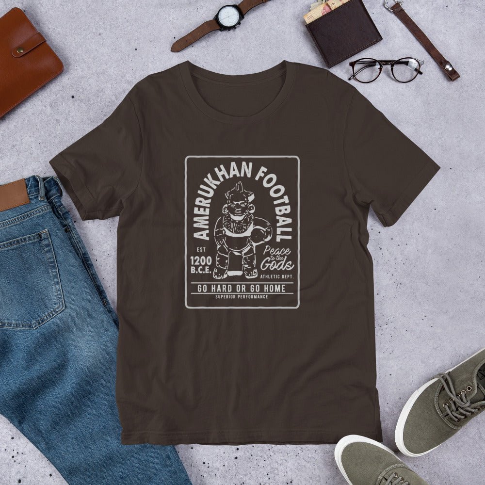 Amerukhan Football (Peace to the Gods) Short - Sleeve Unisex T-Shirt - Amerukhan Basics Clothing - T-Shirts