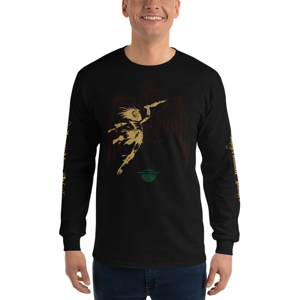 Amerukhan Vulture Hunter Men’s Long Sleeve Shirt - Amerukhan Basics Clothing - 