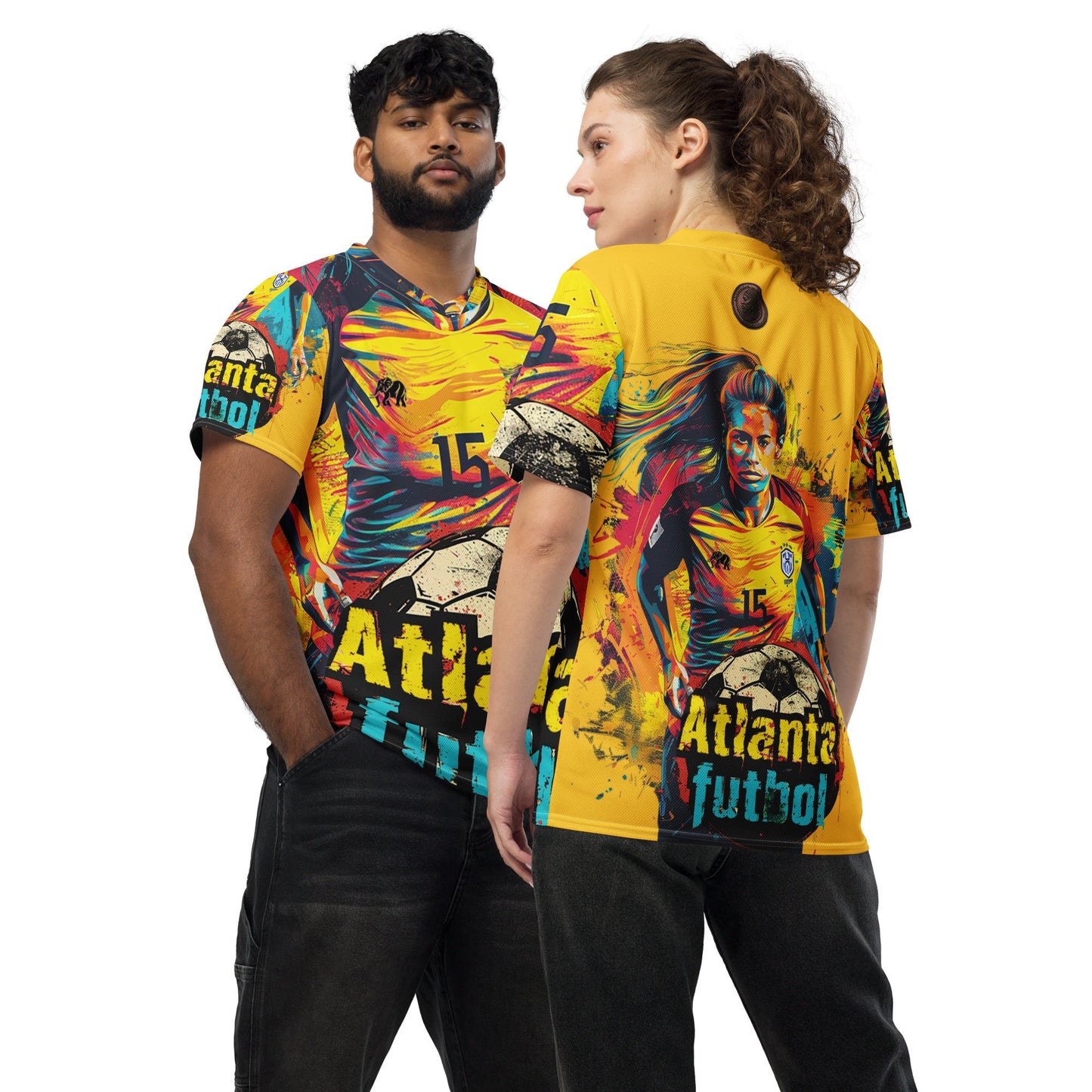 Atlanta Futbol All - Over Print Recycled Sports Jersey - Amerukhan Basics Clothing - 