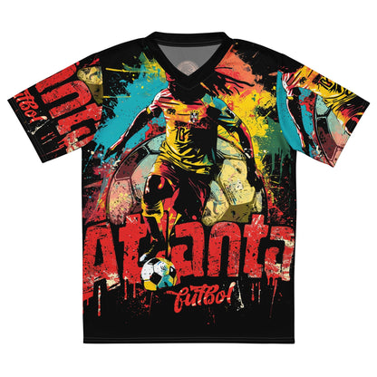 Atlanta Futbol Midnight Edition – All - Over Print Recycled Sports Jersey - Amerukhan Basics Clothing - Jersey