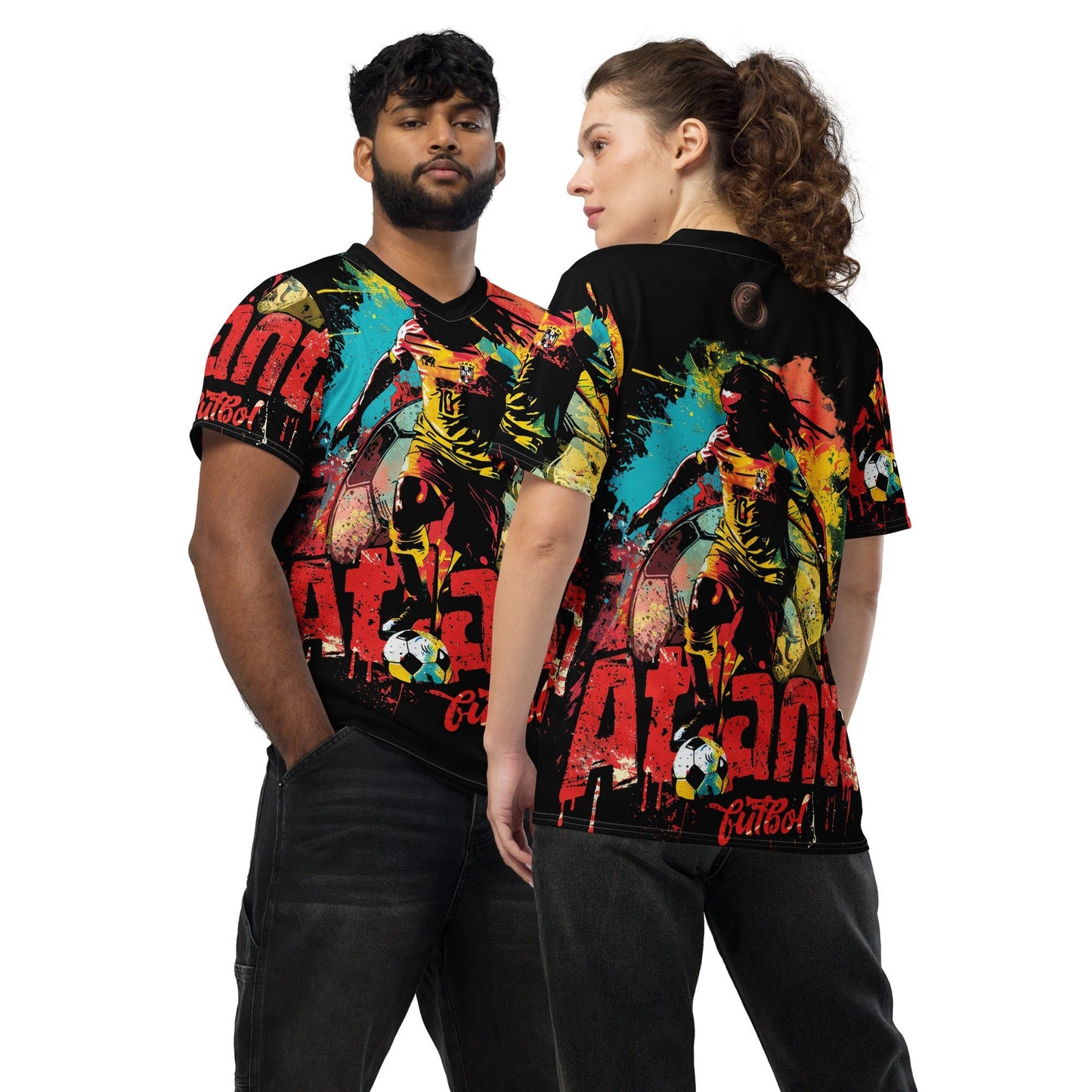 Atlanta Futbol Midnight Edition – All - Over Print Recycled Sports Jersey - Amerukhan Basics Clothing - Jersey