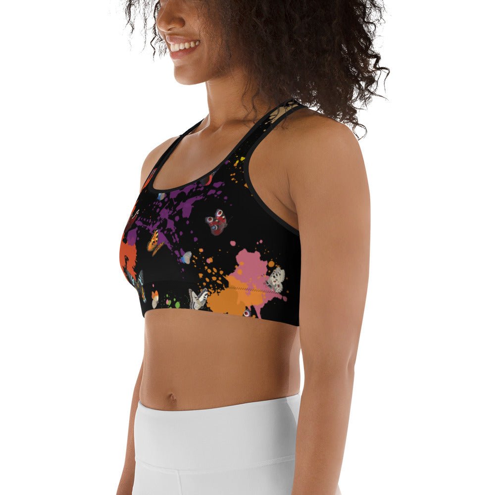 Black Butterfly Sports bra - Amerukhan Basics Clothing - Bikini