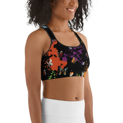 Black Butterfly Sports bra - Amerukhan Basics Clothing - Bikini