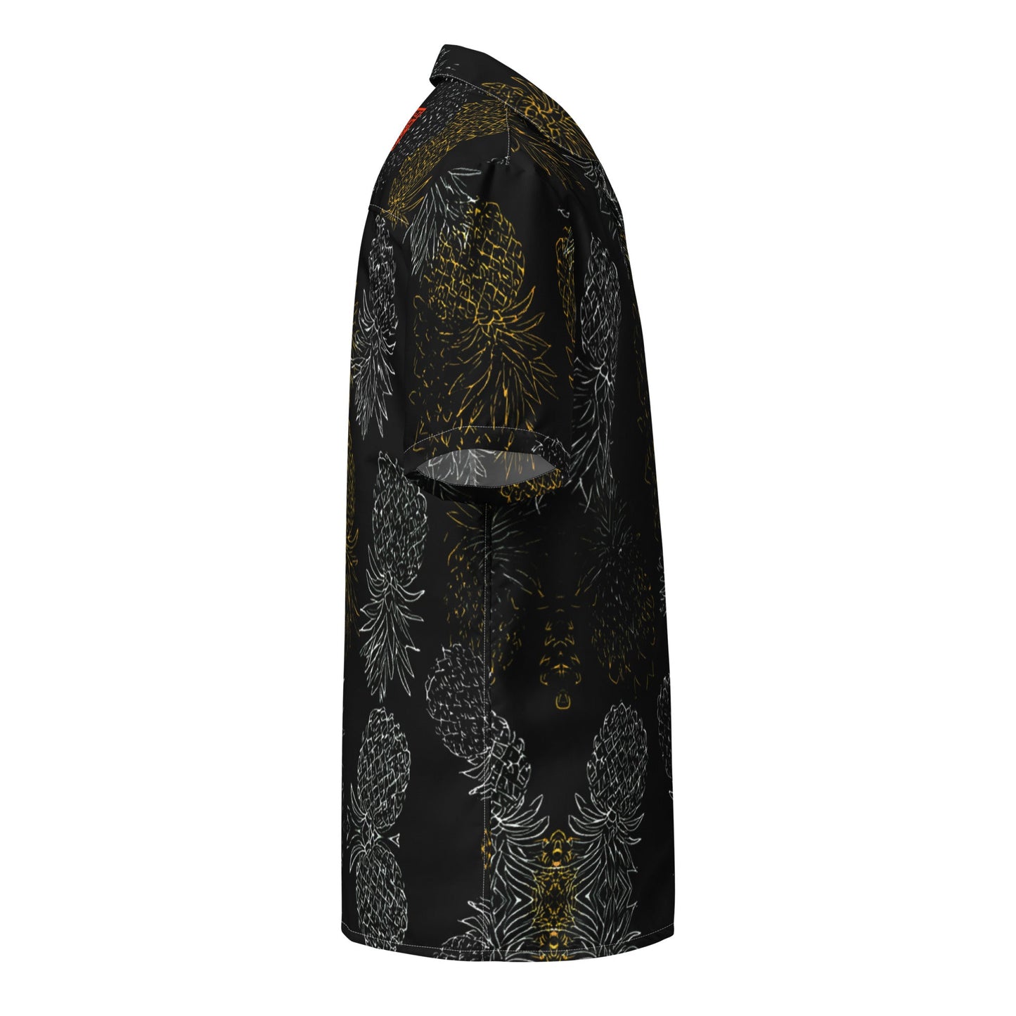 Black Gold Pineapples Camp shirt - Amerukhan Basics Clothing - Camp Shirt