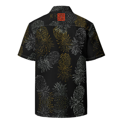 Black Gold Pineapples Camp shirt - Amerukhan Basics Clothing - Camp Shirt